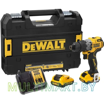 Ударная дрель-шуруповерт DeWalt DCD706D2 (с 2-мя АКБ 2 Ач, кейс)
